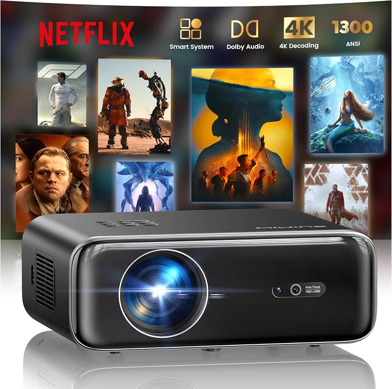 Beamora 4K Projector 1300 ANSI in a home cinema
